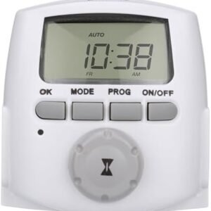 Intermatic DT620 Heavy Duty Indoor Digital Plug-inTimer - Full 7-Day Programming Options - Timer for Lighting, Fans & Small Appliances