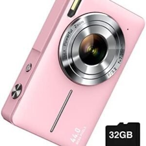 Digital Camera, FHD 1080P Camera, Digital Point and Shoot Camera with 16X Zoom Anti Shake, Compact Small Camera for Boys Girls Kids