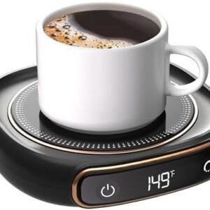 Coffee Mug Warmer, Cup Warmer for Desk with Auto Shut Off, 3 Temp Settings, Mug Warmer for Coffee, Beverage, Milk, Tea, Hot Chocolate, Coffee Warmer Plate in Your Home & Office, Gift (Dark Black)