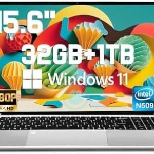 2025 Latest 15.6'' Windows 11 Laptop Computer, 512GB SSD 32GB Dual-Channel RAM, Intel Quad-Core Processor(2.0-2.9GHz), 1080P IPS FHD, Backlit Keyboard, Webcam, HDMI, WiFi, Bluetooth, TF Card
